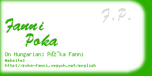 fanni poka business card